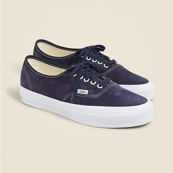 NWT! SUEDE Vans® x J.Crew Premium Authentic Sneakers - Baritone Blue - Size 8 - Picture 6 of 6
